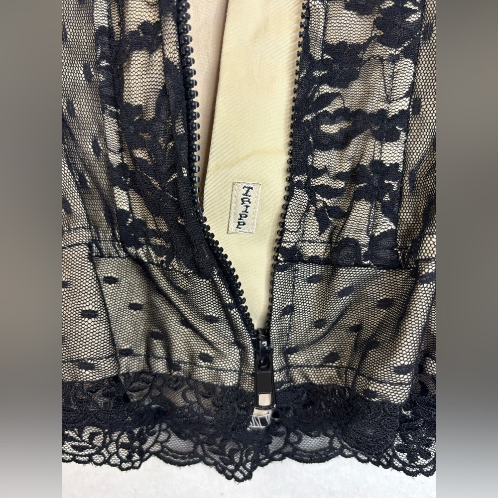 TRIPP NYC Black Lace‎ Corset Top Boustier Tank Sleeveless Sexy Vintage Y2K XS - Picture 12 of 16